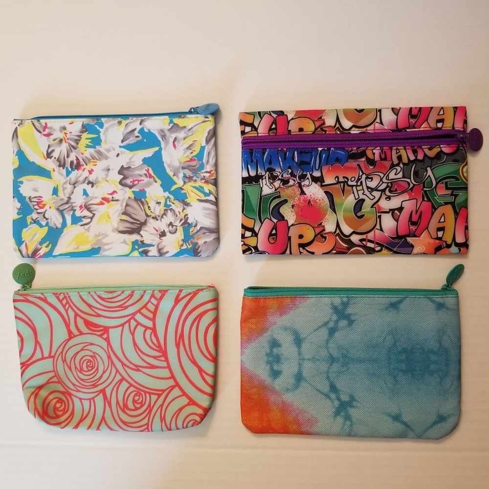 Ipsy & Seasonique Cosmetic Make Up Bag Bundle